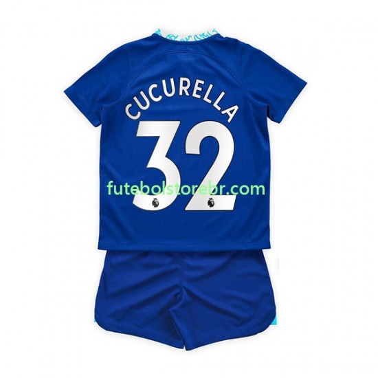 Camisa Chelsea Cucurella 32 I 2022-2023 manga curta pro Juvenil