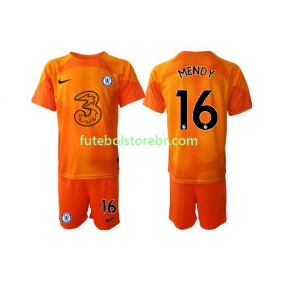 Camisa Goleiro Chelsea Edouard Mendy 16 I 2022-2023 manga curta pro Juvenil