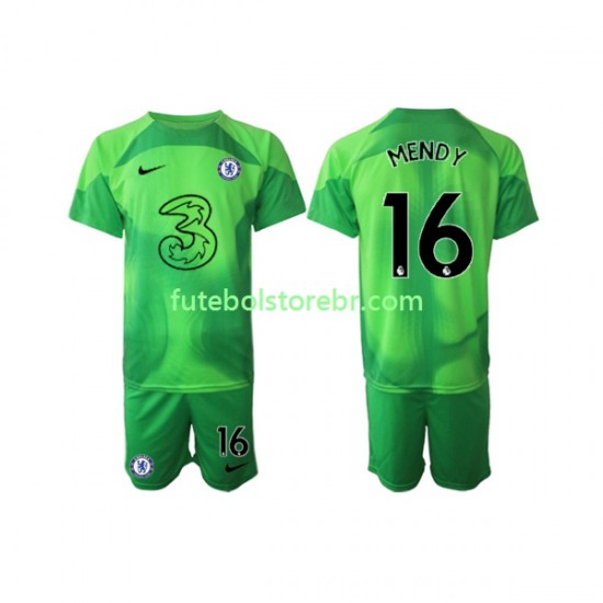 Camisa Goleiro Chelsea Edouard Mendy 16 III 2022-2023 manga curta pro Juvenil