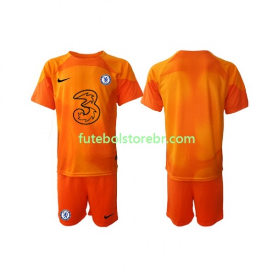 Camisa Goleiro Chelsea I 2022-2023 manga curta pro Juvenil