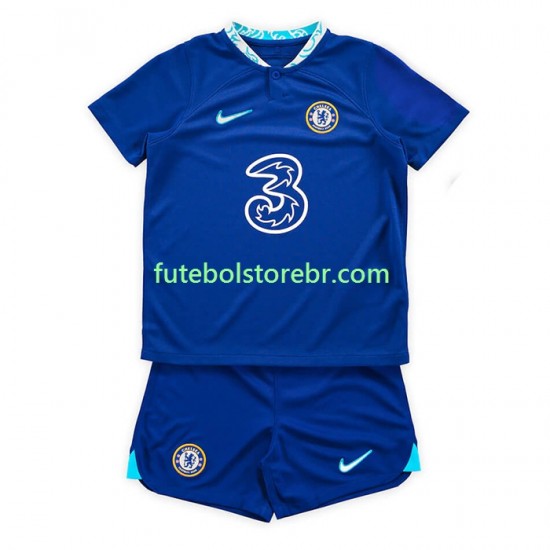 Camisa Chelsea I 2022-2023 manga curta pro Juvenil