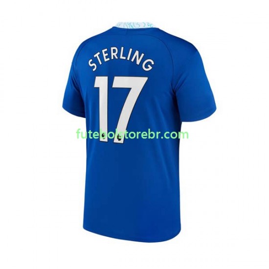 Camisa Chelsea Raheem Sterling 17 I 2022-2023 manga curta pro Masculina