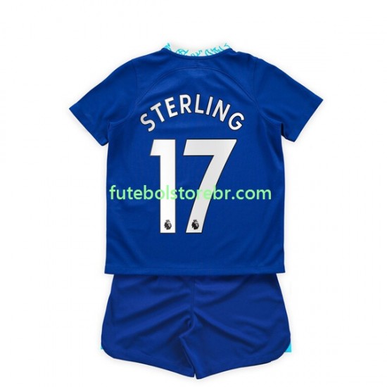 Camisa Chelsea Raheem Sterling 17 I 2022-2023 manga curta pro Juvenil