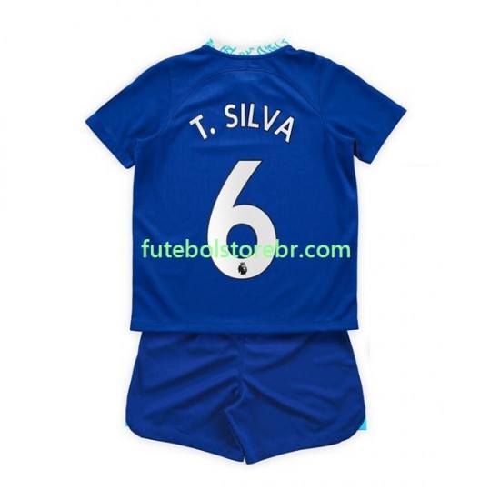 Camisa Chelsea T. Silva 6 I 2022-2023 manga curta pro Juvenil