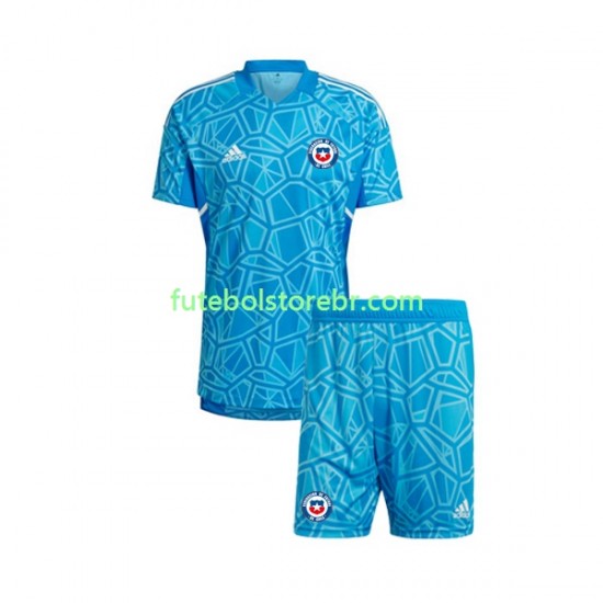 Camisa Goleiro Chile I 2022 manga curta pro Juvenil