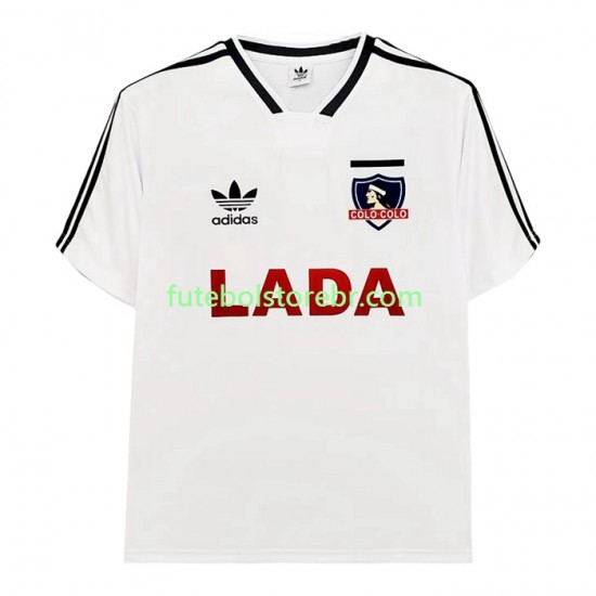 Camisa Colo-Colo 1991 Retrô I manga curta pro Masculina