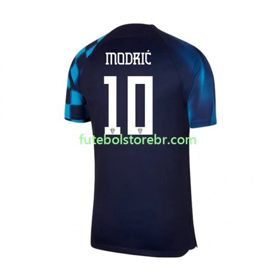 Camisa Croácia Modrić 10 II Copa Do Mundo 2022 manga curta pro Masculina