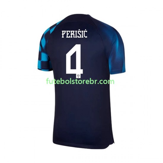 Camisa Croácia Perisic 4 II Copa Do Mundo 2022 manga curta pro Masculina