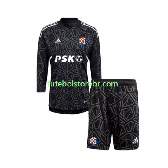 Camisa Goleiro Dinamo Zagreb I 2022-2023 manga longa pro Juvenil