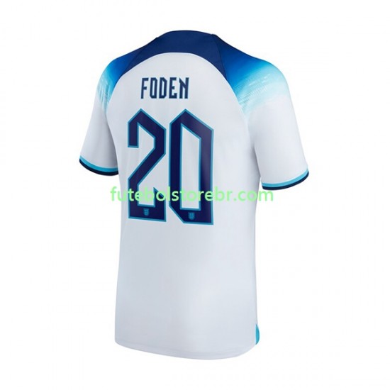 Camisa Inglaterra Foden 20 I Copa Do Mundo 2022 manga curta pro Masculina