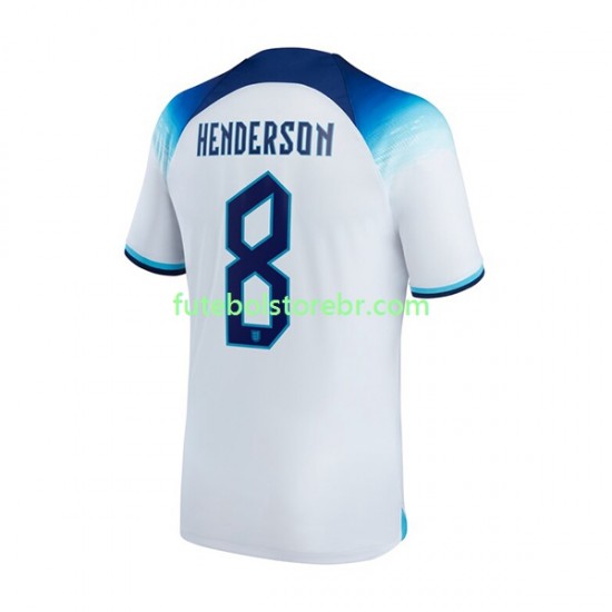 Camisa Inglaterra Henderson 8 I Copa Do Mundo 2022 manga curta pro Masculina