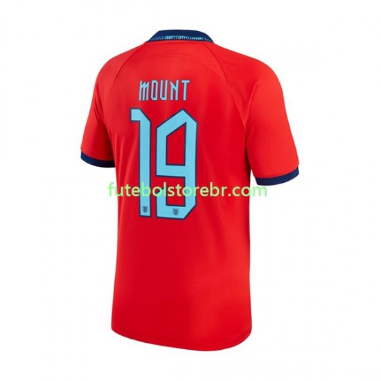 Camisa Inglaterra Mount 19 II Copa Do Mundo 2022 manga curta pro Masculina