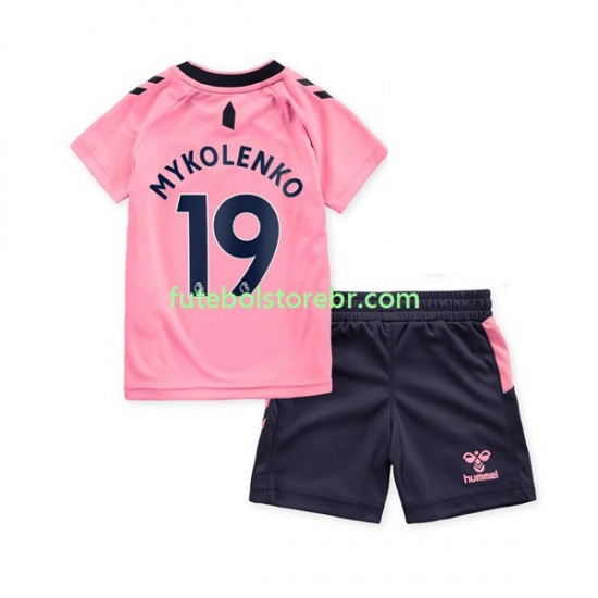 Camisa Everton Mykolenko 19 II 2022-2023 manga curta pro Juvenil