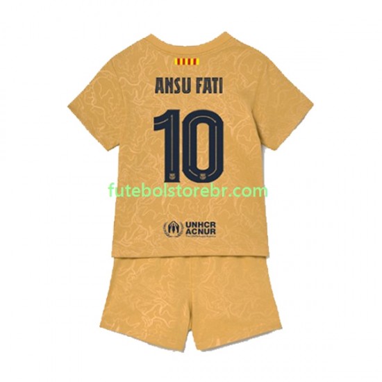 Camisa FC Barcelona Ansu Fat 10 II 2022-2023 manga curta pro Juvenil