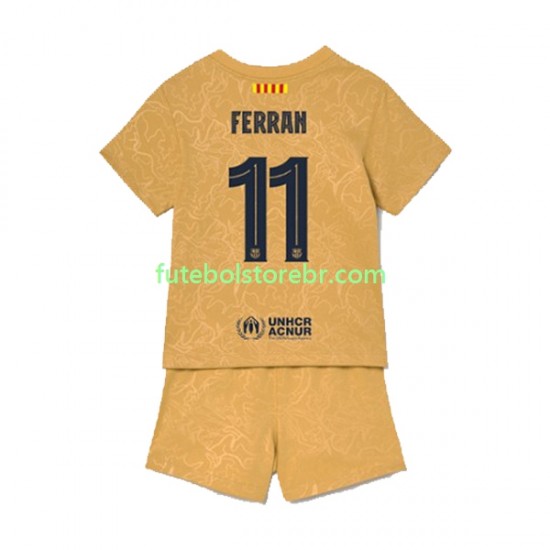 Camisa FC Barcelona Ferran Torres 11 II 2022-2023 manga curta pro Juvenil