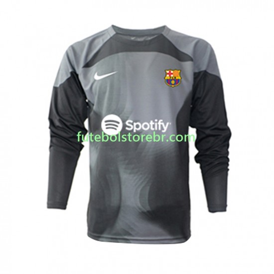 Camisa Goleiro FC Barcelona II 2022-2023 manga longa pro Masculina