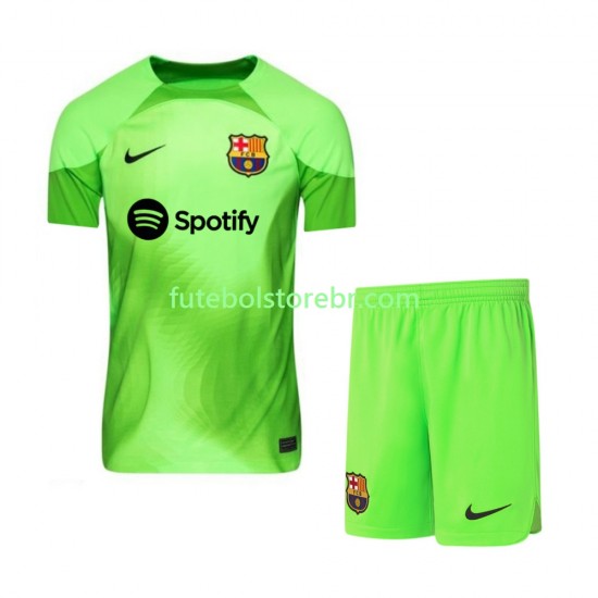 Camisa Goleiro FC Barcelona I 2022-2023 manga curta pro Juvenil