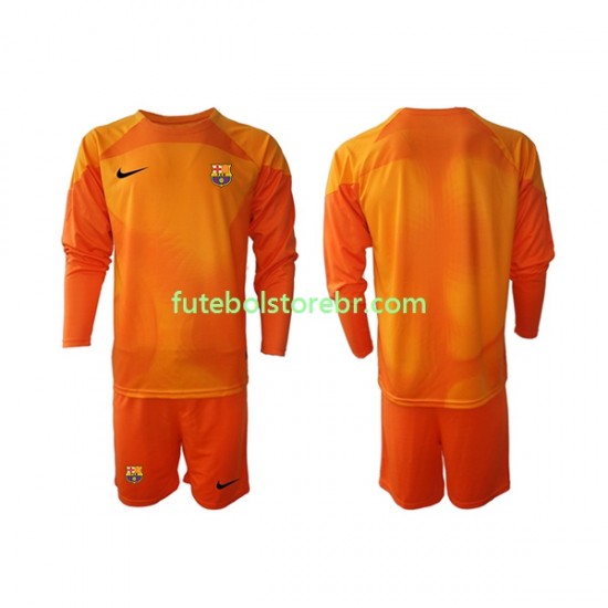 Camisa Goleiro FC Barcelona III 2022-2023 manga longa pro Juvenil