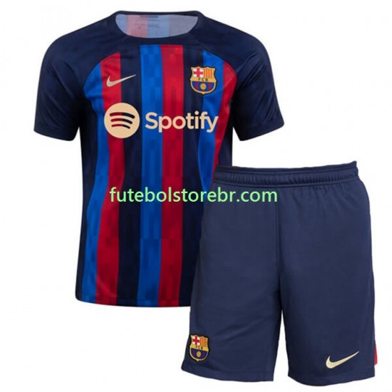 Camisa FC Barcelona I 2022-2023 manga curta pro Juvenil