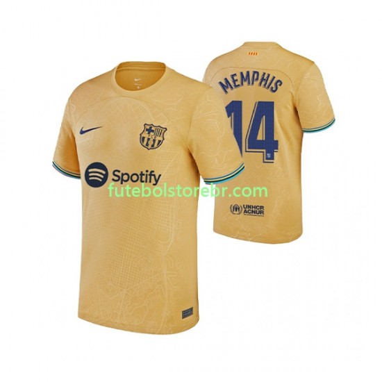 Camisa FC Barcelona Memphis Depay 14 II 2022-2023 manga curta pro Masculina