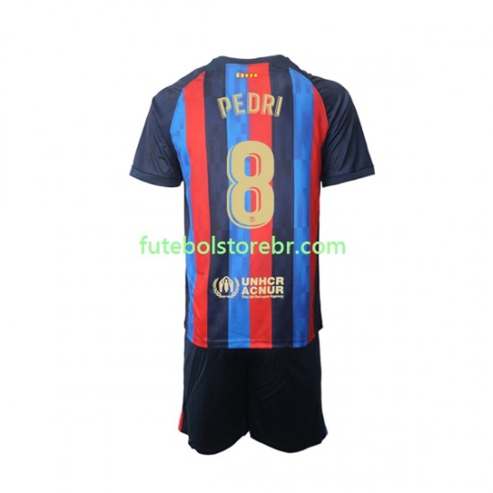 Camisa FC Barcelona Pedri 8 I 2022-2023 manga curta pro Juvenil