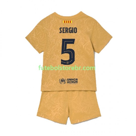 Camisa FC Barcelona Sergio Busquets 5 II 2022-2023 manga curta pro Juvenil