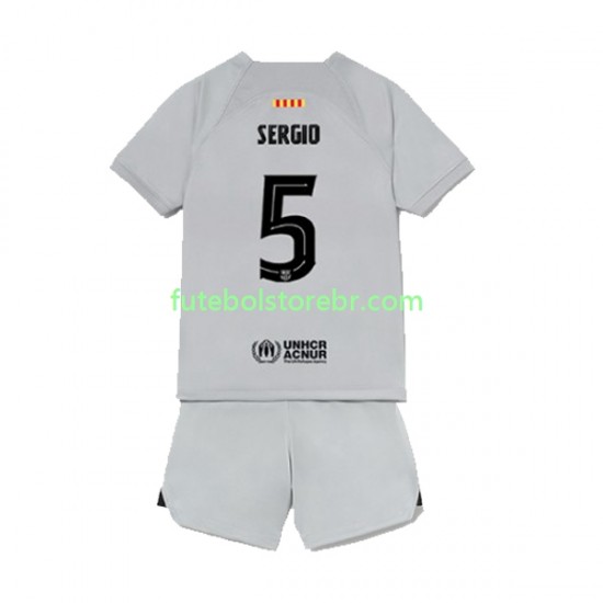 Camisa FC Barcelona Sergio Busquets 5 III 2022-2023 manga curta pro Juvenil