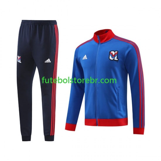 Olympique Lyon Vermelho Azul 2023-2024 Fato de Treino