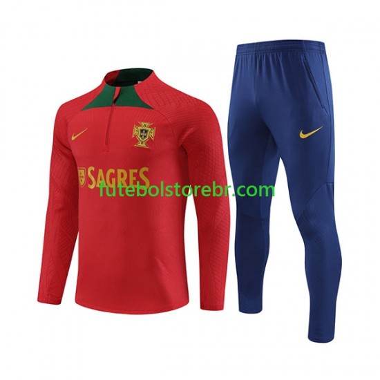 Portugal Vermelho 2023-2024 Sweat de Treino Conjunto