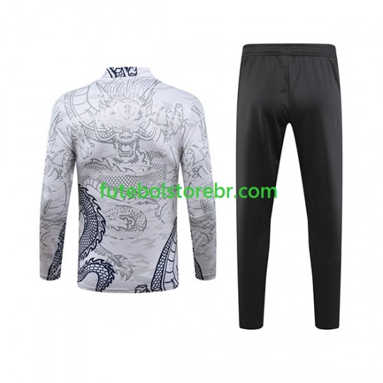 Real Madrid Branco Dragon 2023-2024 Sweat de Treino Conjunto