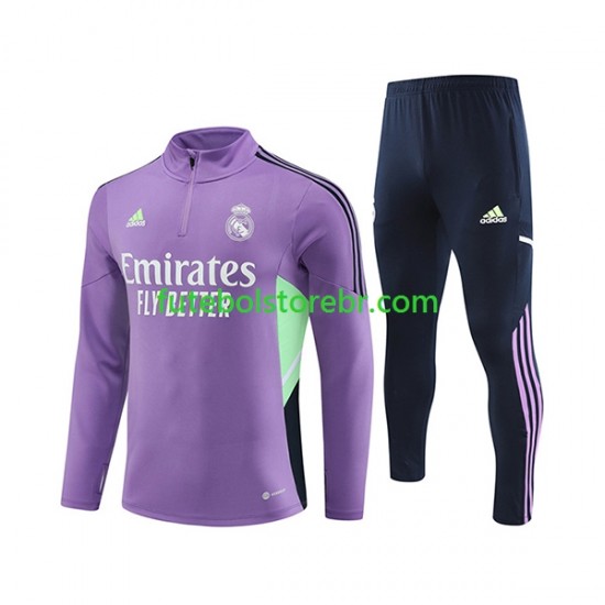 Real Madrid Roxo 2023-2024 Sweat de Treino Conjunto