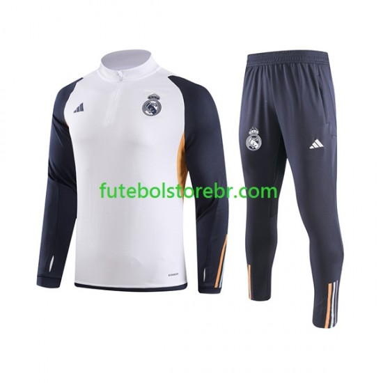 Real Madrid Branco 2023-2024 Sweat de Treino Conjunto