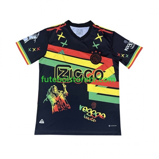 Camisa AFC Ajax Bob Marley I 2023-2024 manga curta pro Masculina