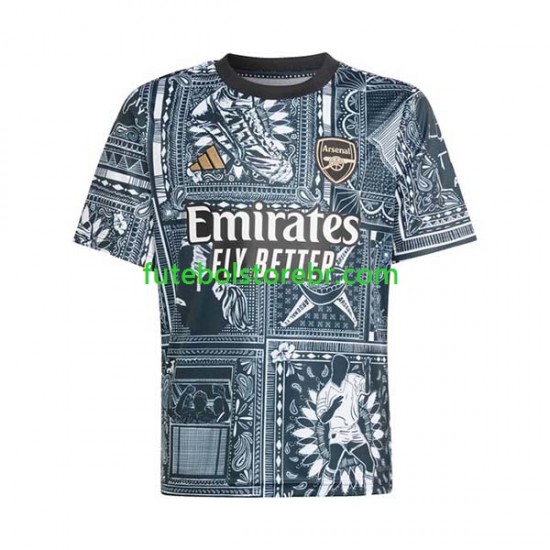 Camisa Arsenal Ian Wright I 2023-2024 manga curta pro Masculina