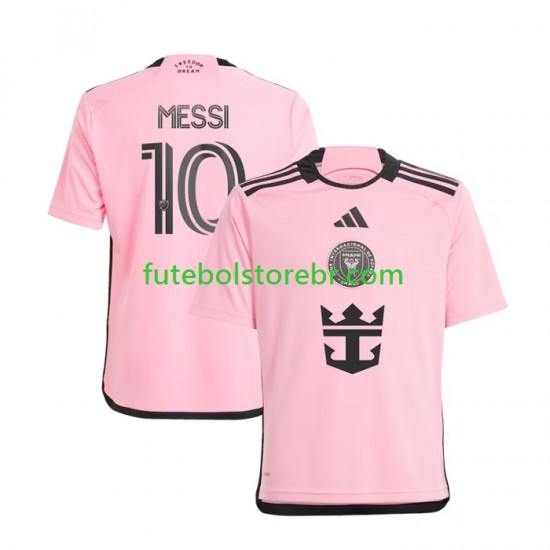 Camisa Inter Miami Lionel Messi 10 I 2024 manga curta pro Masculina