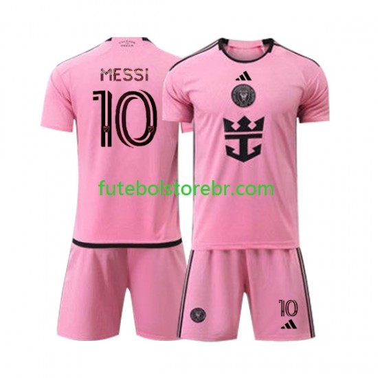 Camisa Inter Miami Lionel Messi 10 I 2024 manga curta pro Juvenil