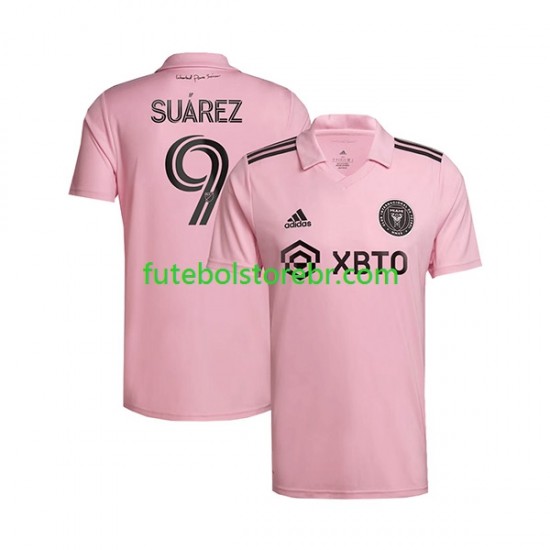 Camisa Inter Miami Luis Suarez 9 I 2023-2024 manga curta pro Masculina