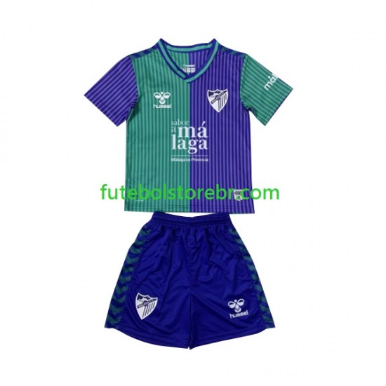 Camisa Malaga CF II 2023-2024 manga curta pro Juvenil