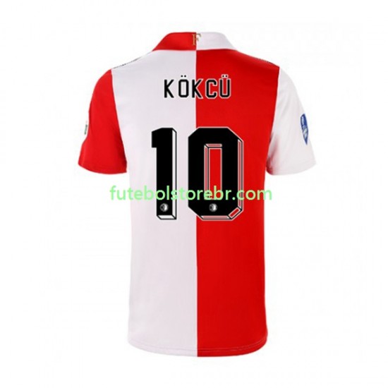 Camisa Feyenoord Rotterdam Orkun Kokcu 10 I 2022-2023 manga curta pro Masculina