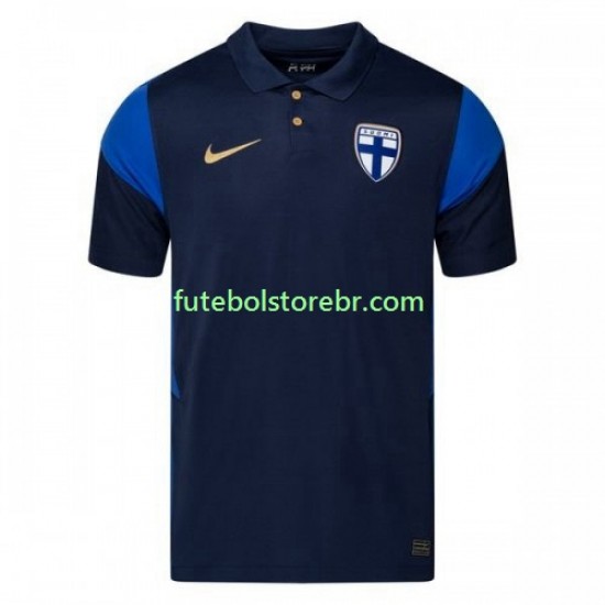 Camisa Finlândia Euro 2020 II manga curta pro Masculina