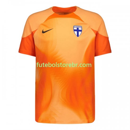 Camisa Goleiro Finlândia I 2022 manga curta pro Masculina