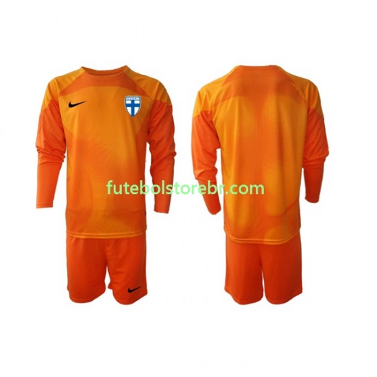 Camisa Goleiro Finlândia I 2022-2023 manga longa pro Juvenil