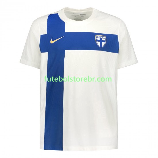 Camisa Finlândia I 2022 manga curta pro Masculina