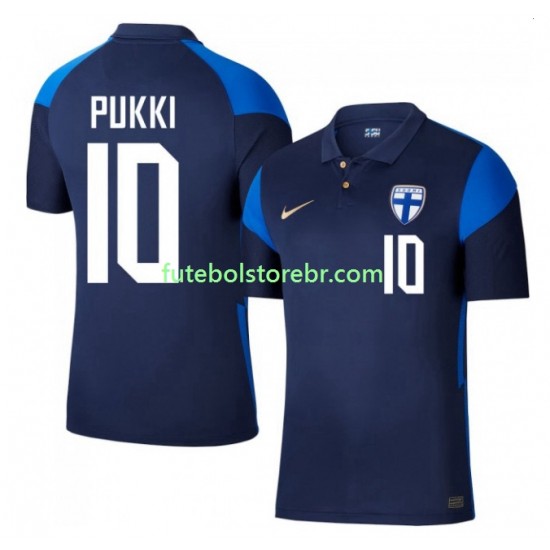 Camisa Finlândia Teemu Pukki 10 Euro 2020 II manga curta pro Masculina