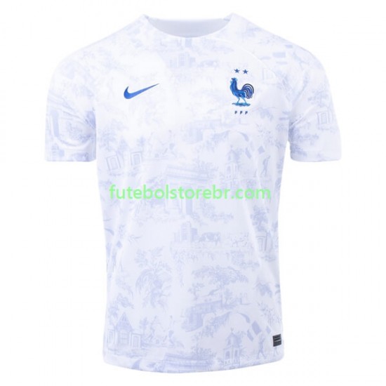 Camisa França II Copa Do Mundo 2022 manga curta pro Masculina