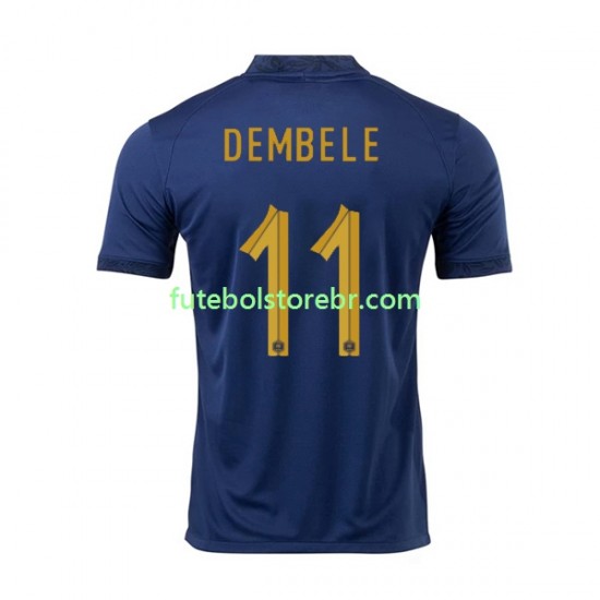 Camisa França Dembele 11 I Copa Do Mundo 2022 manga curta pro Masculina