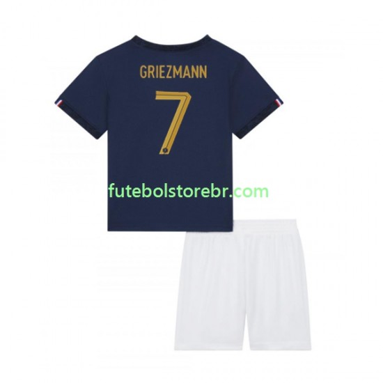 Camisa França Griezmann 7 I Copa Do Mundo 2022 manga curta pro Juvenil