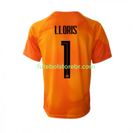 Camisa Goleiro França Hugo Lloris 1 II Copa Do Mundo 2022 manga curta pro Masculina