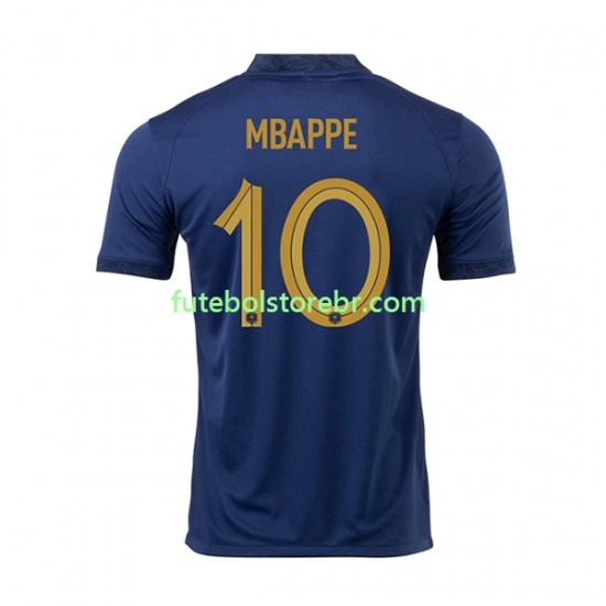 Camisa França Mbappé 10 I Copa Do Mundo 2022 manga curta pro Masculina