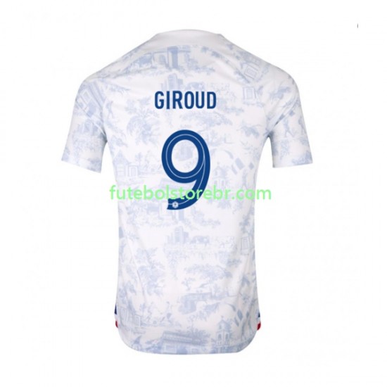 Camisa França Olivier Giroud 9 II Copa Do Mundo 2022 manga curta pro Masculina